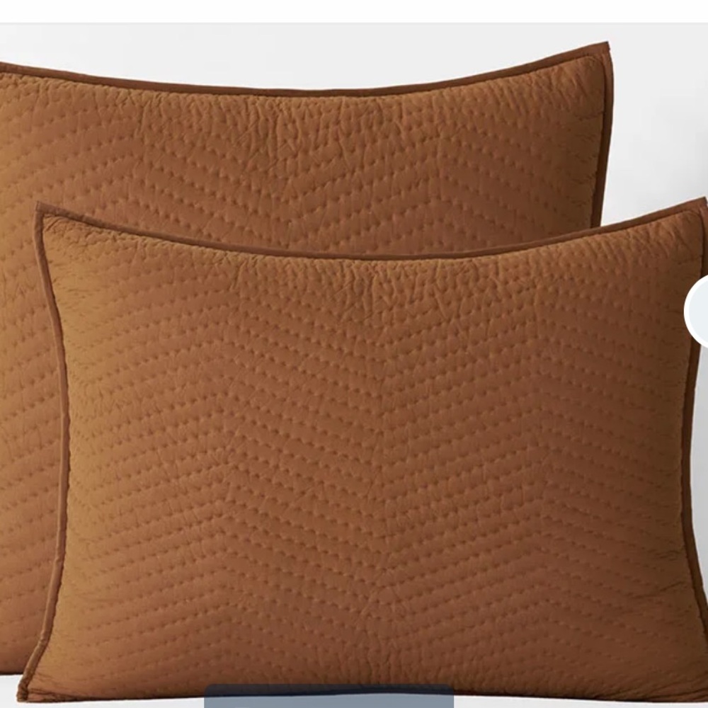 The company store Company Cotton Voile Standard Sham in Rust